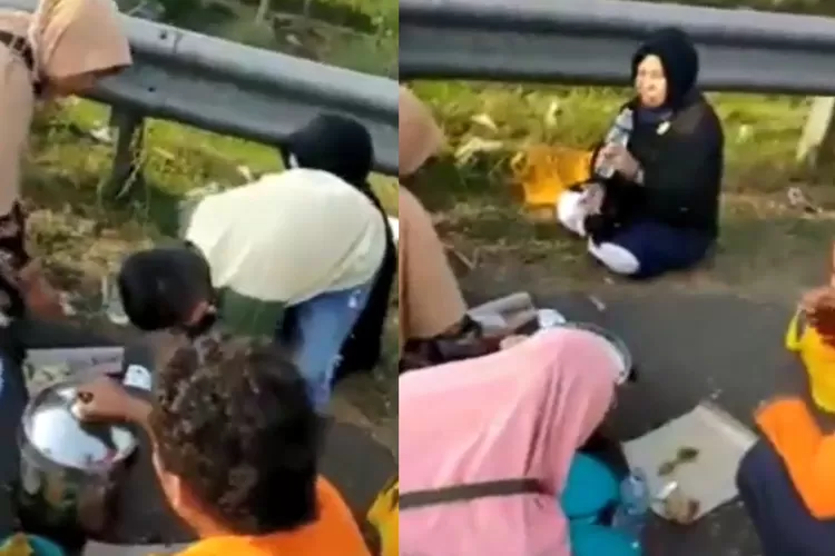 Viral Video Polisi Tegur Keluarga Yang Makan Di Pinggir Jalan Tol ...