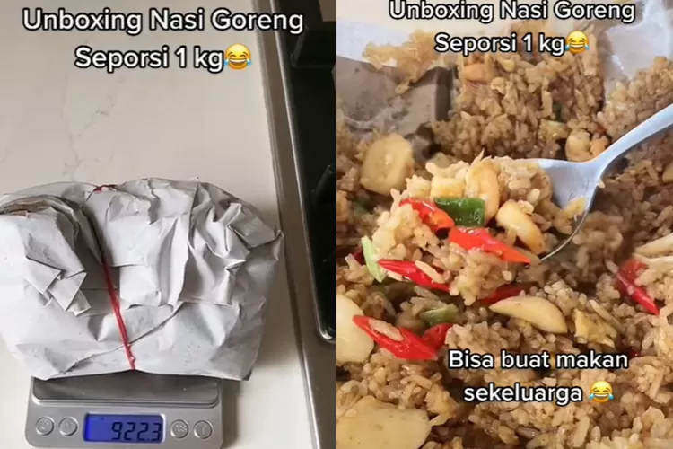 Aksi Pria Unboxing Nasi Goreng Seberat Kg Bikin Netizen Kaget Tak Menyangka Soal Harga