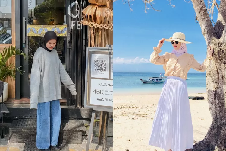 Dress pantai outlet hijab