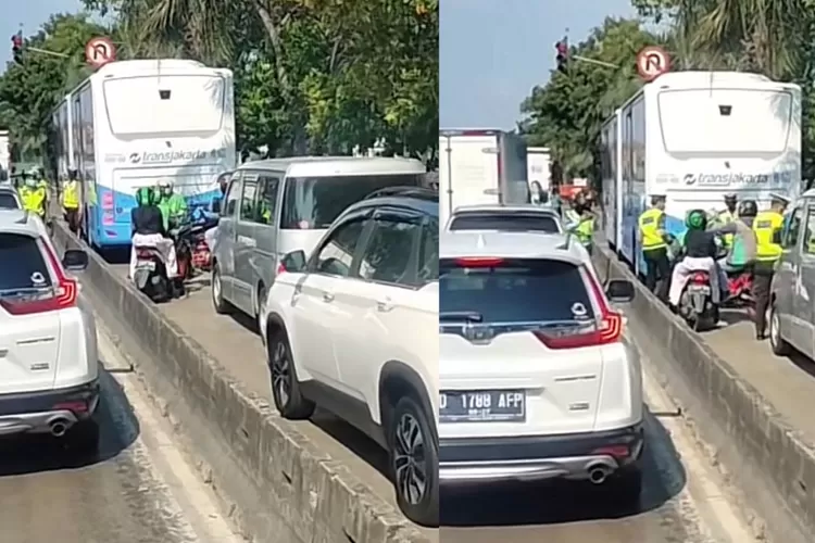 Dor Sekelompok Polisi Ini Pakai Taktik Keren Tilang Pengemudi Yang Masuk Jalur Busway