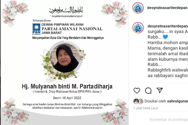 Ibunda Meninggal, Desy Ratnasari: InsyaAllah Kami Ikhlas - Jawa Pos