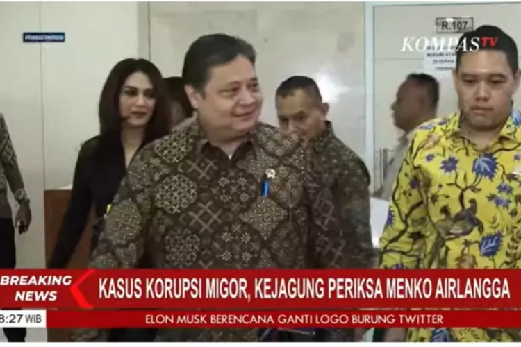 Menko Perekonomian Airlangga Hartarto Penuhi Panggilan Pemeriksaan ...