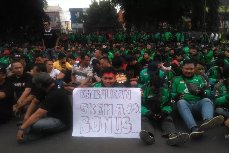 Ribuan Driver Dan Ojek Online Kembali Demo Krjogja 