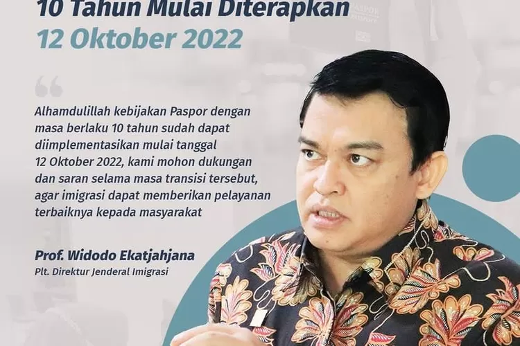 Paspor Masa Berlaku 10 Tahun Diterbitkan Mulai 12 Oktober 2022 ...