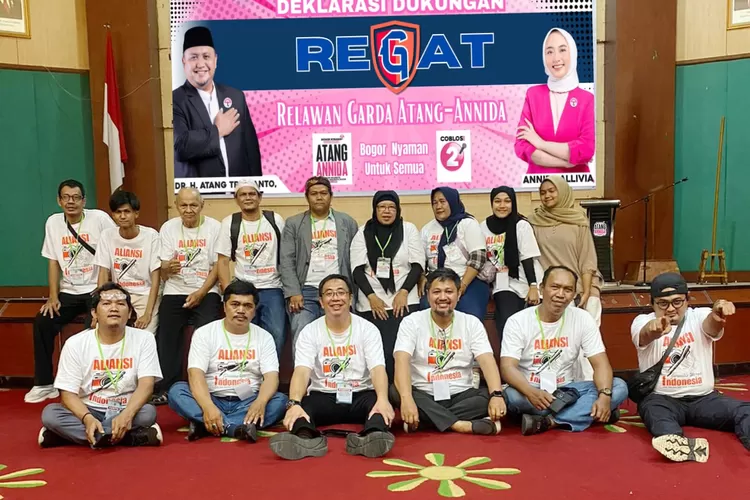Dukungan REGAT (Relawan Garda Atang - Annida) untuk Pasangan Walikota dan wakil walikota Bogor no urut 2. (catatanfakta.com)
