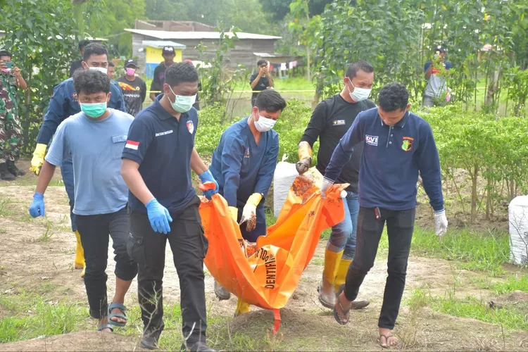 Proses evakuasi korban pembunuhan di Bulukumba usai dilakukan autopsi.