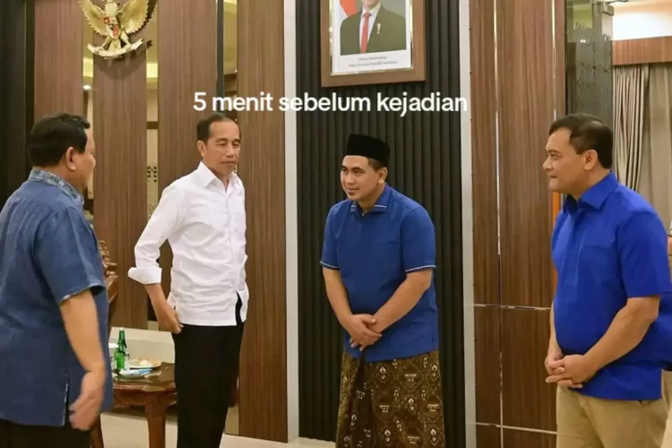 Presiden Prabowo Subianto, Jokowi, Taj Yasin, dan Ahmad Luthfi. (X/@KemenperinRI)