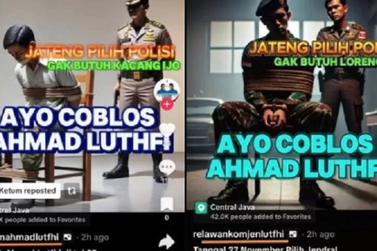 Heboh! Poster 'Ayo Coblos Ahmad Luthfi' Menampilkan Karikatur Intimidatif di TikTok, Dinilai Blunder: Sambo (ist)