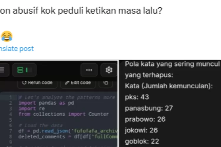 Makin Bikin Overthinking! Akun Fufufafa Diduga Hapus Postingan Politik dan Bahasa Ofensif: Anon Abusif kok Peduli Ketikan Masa Lalu? (X/@blank0429)