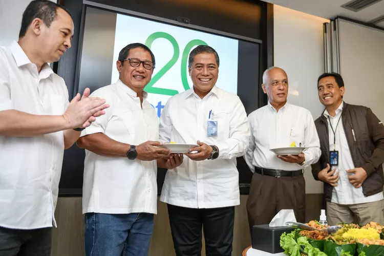 perayaan ulang tahun BTN Syariah ke-20 di Jakarta, Jumat (14/2).