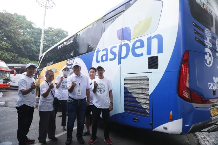 Program mudik gratis bertajuk Mudik Aman Sampai Tujuan bersama TASPEN.