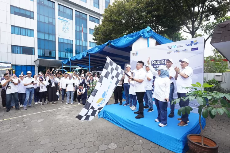 Program mudik gratis bertajuk Mudik Aman Sampai Tujuan bersama TASPEN.