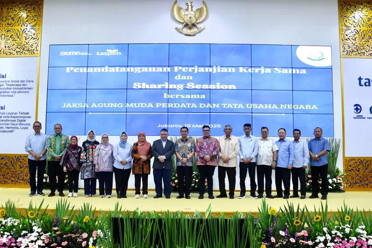 PT TASPEN dan Jaksa Agung Muda Bidang Perdata dan JAMDATUN Kejaksaan Agung Republik Indonesia menandatangani Perjanjian Kersa sama tentang Penanganan Masalah Hukum di Bidang Perdata dan Tata Usaha Negara. 