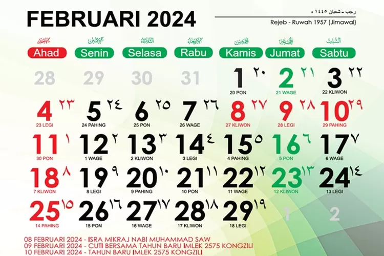 Malam Jumat Apa Hari Ini Februari Apakah Kliwon Berikut Daftar Kalender Yang