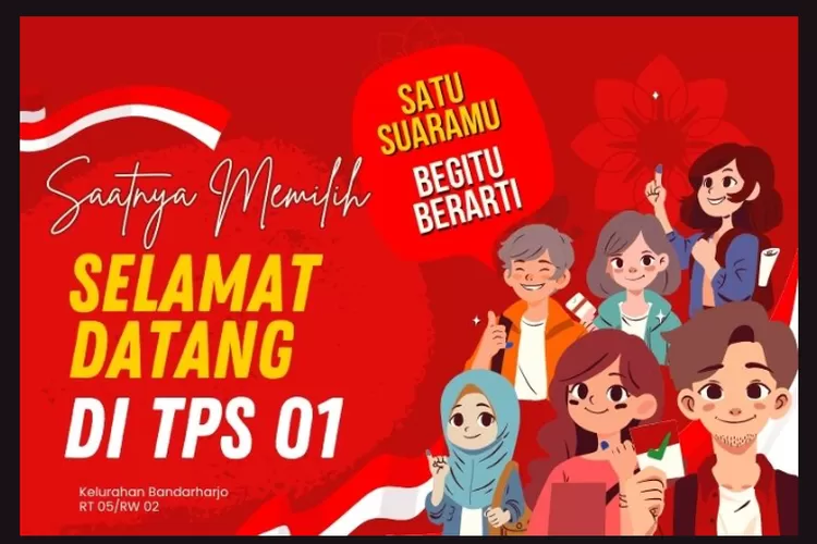 Download Contoh Banner TPS Pemilu 2024 Gratis Desain Menarik Format PNG