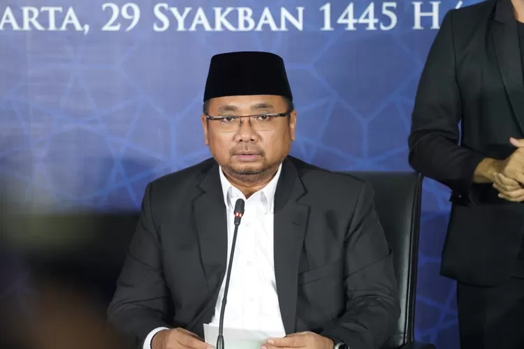Menteri Agama Yaqut Cholil Qoumas memimpin Sidang Isbat penetapan 1 Ramadhan 1445 H/2024 M di Kantor Kementerian Agama, Jalan MH Thamrin Nomor 6, Jakarta, Minggu (10/3/2024). Pemerintah menerapkan 1 Ramadhan pada 12 Maret 2024. (suaramerdeka.com/Dok)