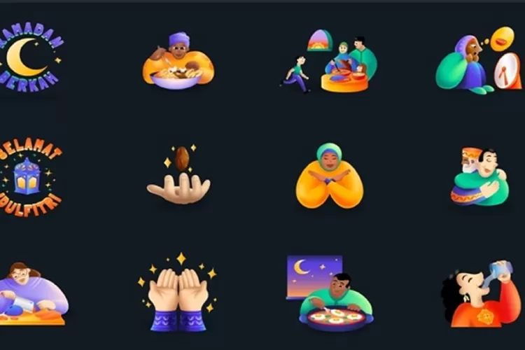 Stiker WhatsApp Ramadhan 2024.  (Tangkap Layar WhatsApp)