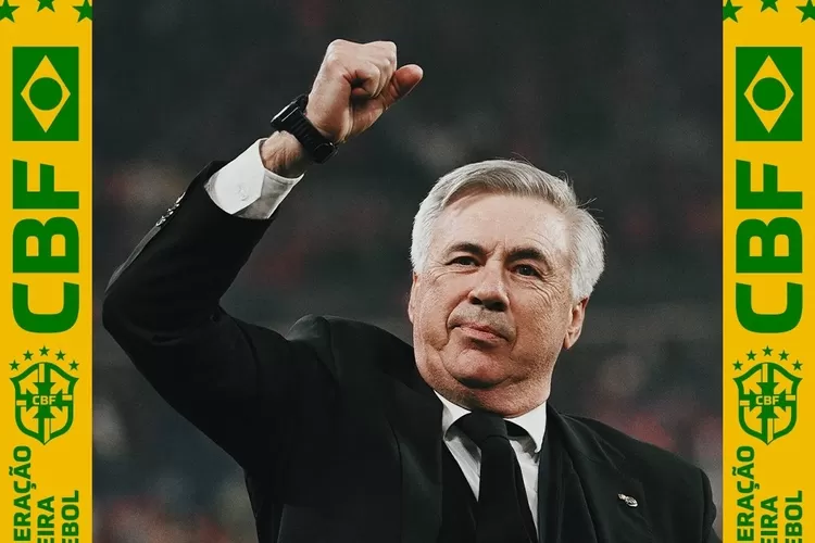 Carlo Ancelotti akan melatih Timnas Brasil jelang Piala Dunia 2026. (Foto tangkapan layar X @CBF_Futebol). 