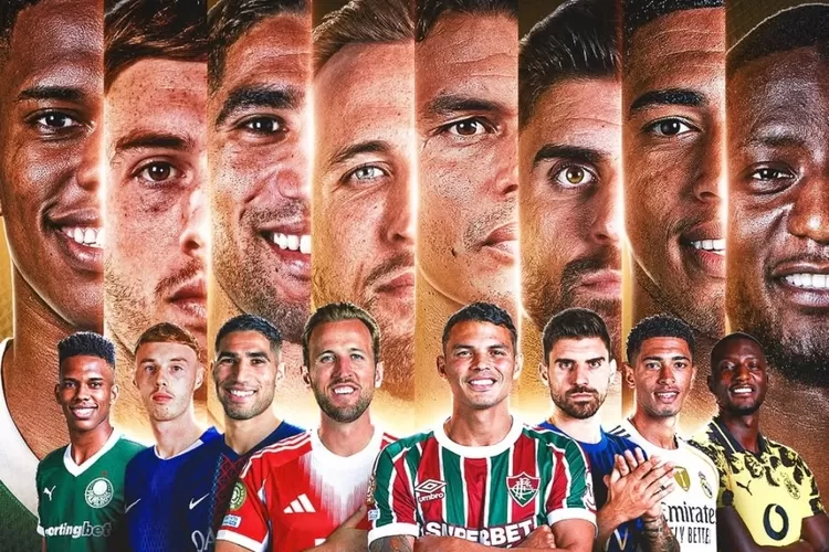 Para pemain bintang dari delapan tim peserta perempat final Piala Dunia Antarklub 2025.(tangkapan layar akun instagram @fifaclubworldcup)