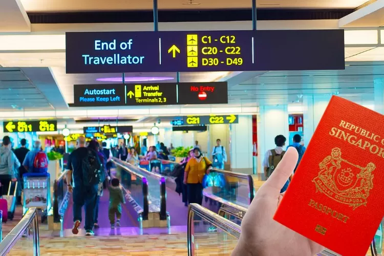 Ilustrasi paspor Singapura (X/Mothership)