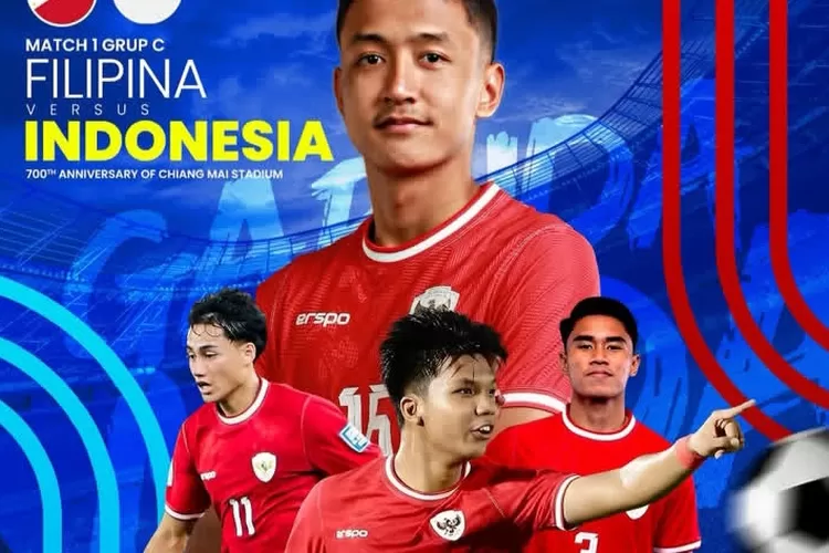 Timnas Indonesia U22 vs Filipina U22 cabor sepak bola putra SEA Games 2025. (Instagram/@officialgtvid)