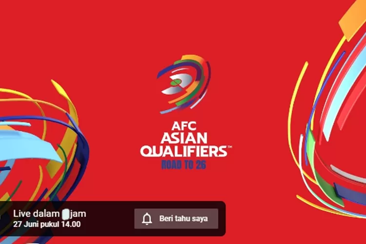 Link lIve Streaming Drawing Undian Pembagian Grup Kualifikasi Piala Dunia 2026 Zona Asia, Timnas Indonesia di grup berat, Kamis (27/6/2024).