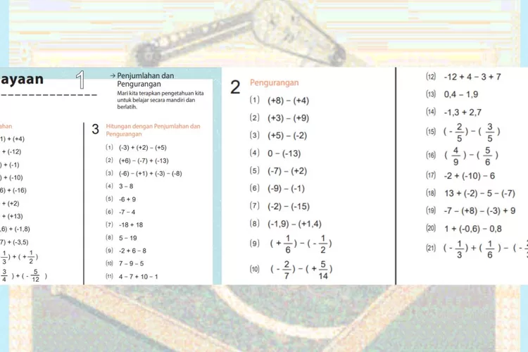 Operasi Hitung Penjumlahan Dan Pengurangan, Kunci Jawaban Matematika ...