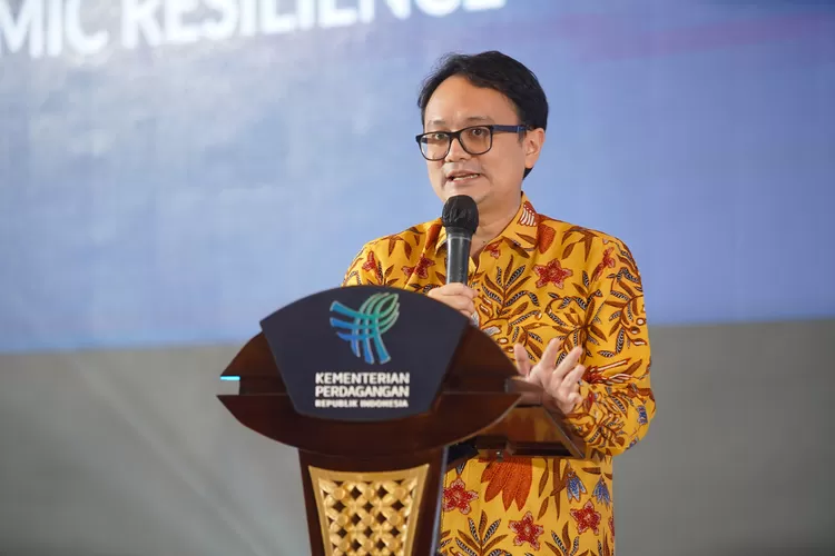 Wamendag Jerry Sambuaga di sela gelaran TEI 2023 di Indonesia Convention Exhibition (ICE) Bumi Serpong Damai (BSD), Tangerang, Banten pada Rabu (18/10).