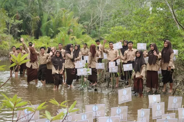 Mewujudkan Net Zero Carbon Indonesia, BPOM Kota Pariaman Lakukan Penanaman Mangrove di Desa Apar (kominfo Kota Pariaman)