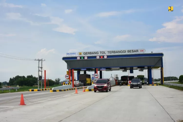 Gerbang Tol Tebanggi Besar di Lampung, rangkaian Jalan Tol Trans Sumatera yang proyeknya dipastikan gagal tersambung hingga Aceh di tahun 2024 (Dok: Kementerian PUPR)