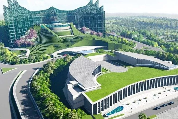 Desain Istana Garuda di IKN yang nampak hijau.  (dok. IKN)
