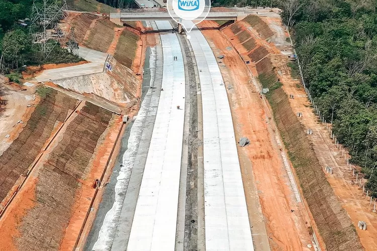 Jalan Tol Bangkinang-Pangkalan seksi Bangkinang-Koto Kampar di Provinsi Riau telah mencapai 88 persen progres pembangunan (Instagram: ptwijayakarya)