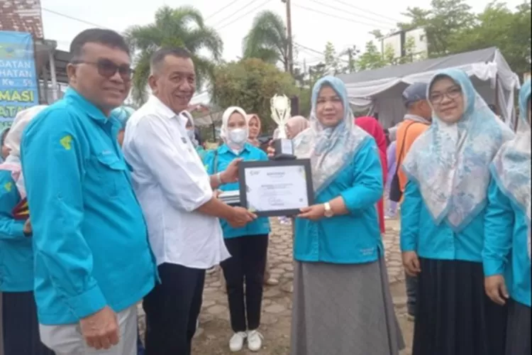 Bupati Pessel Rusma Yul Anwar menyerahkan penghargaan kepada Puskesmas dan Tenaga Kesehatan yang berprestasi, Selasa (14/11) pagi. (IST)
