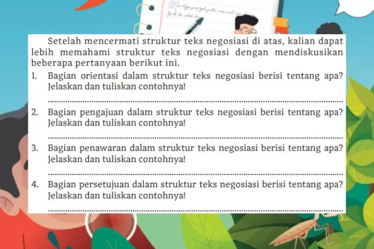 Bahasa Indonesia kelas 10 halaman 95 96 Kurikulum Merdeka: Struktur teks negosiasi