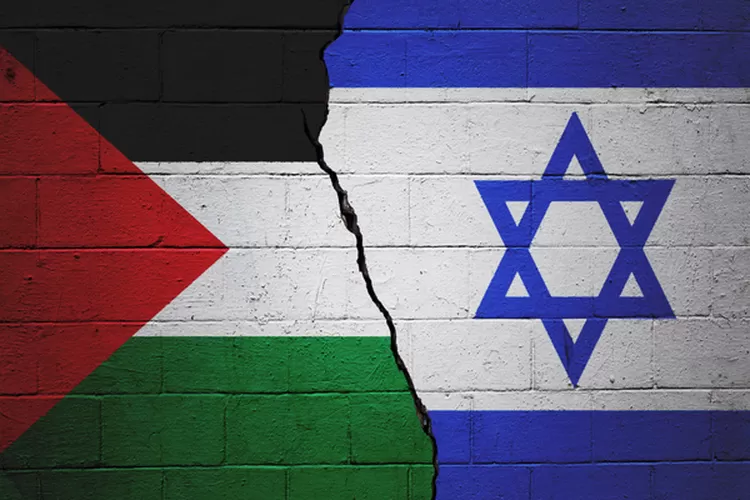 Ilustrasi bendera Palestina dan Israel.  (dok. Universitas Airlangga)
