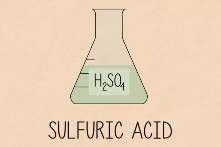 Ilustrasi Asam Sulfat yang Memiliki Rumus Kimia H2SO4 (YouTube FuseSchool Global Education)