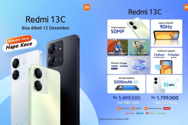  Xiaomi Luncurkan Smartphone Redmi 13C, Dilengkapi Fitur NFC/ Instagram