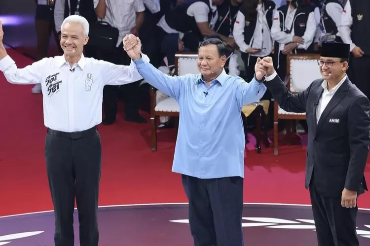 Ketiga kandidat saling lempar sindiran pada debat capres (Instagram.com/Prabowo)
