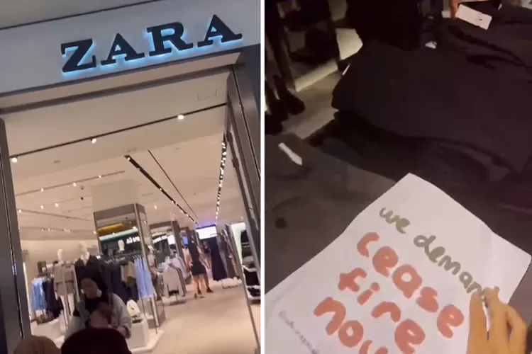 Sekelompok perempuan melakukan aksi protes di Brand Store Zara. (Instagram @sarahmjj14)