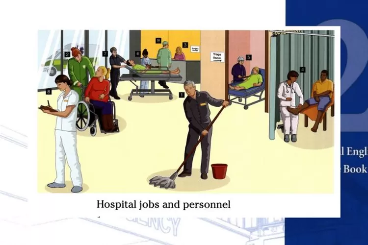 Bahasa Inggris untuk tenaga medis, materi dari English for Nursing 2 Book Unit 1: Understanding hospital jobs and personnel