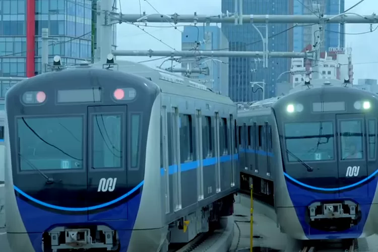 Tampilan MRT Jakarta yang sedang beroperasi (YouTube MRTv)