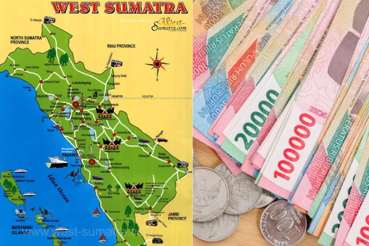 Peta Sumbar dan Ilustrasi uang.  ( dok sejarahkita.com)