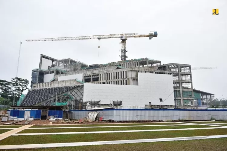 Konstruksi proyek pembangunan Kampus II Universitas Muhammadiyah Purwokerto (sahabat.pu.go.id)