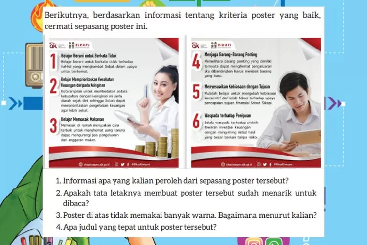 Bahasa Indonesia kelas 9 halaman 109 110 Kurikulum Merdeka: Menganalisis desain poster termasuk aspek eksplanasi