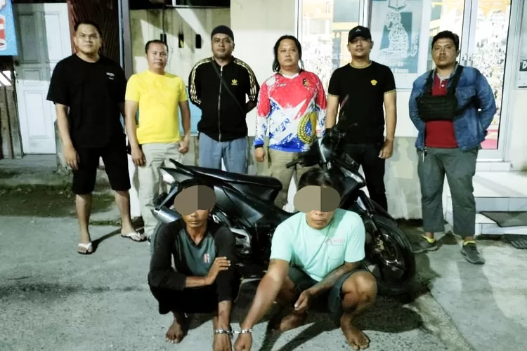 Tim Aligator Polsek Padang Utara tangkap dua pelaku pencurian satu unit Becak Motor (harianhaluan.com/jefrimon)
