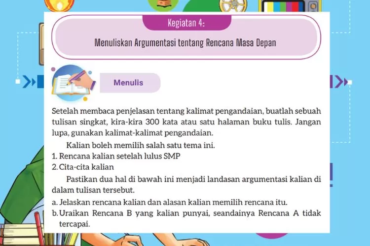 Bahasa Indonesia kelas 9 halaman 164 Kurikulum Merdeka: Membuat tulisan argumentasi singkat dengan kalimat pengandaian