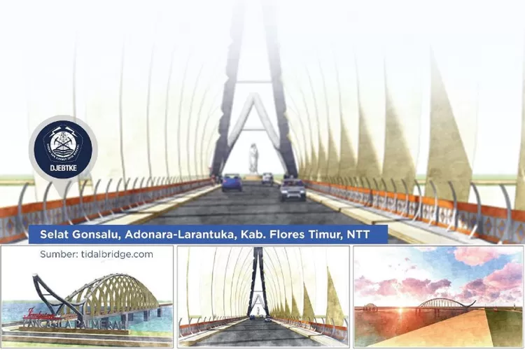Ilustrasi jembatan dengan pembangkit listrik NTT (Instagram @djebtke)