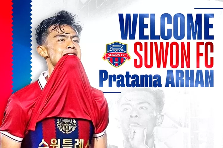 Unggahan Instagram Suwon FC Menyambut Bergabungnya Pratama Arhan (Instagram @suwonfc)