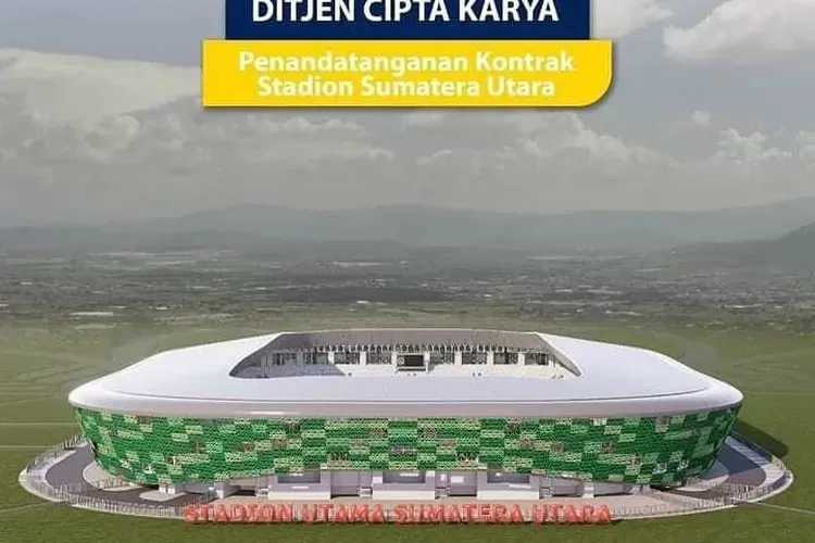 Stadion Utama Sumatera Utara yang akan diperkenalkan di tahun 2024 ini sebagai salah satu venue PON ke-21 tahun 2024. Stadion ini dibangun dengan standar Piala Dunia tetapi tidak masuk dalam 10 besar stadion berkapasitas terbanyak di Indonesia. (Instagram: Kemenpupr)