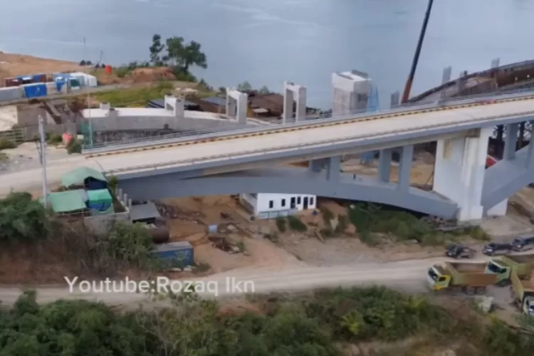 Progres cepat jembatan di Pulau Balang sebagai akses transportasi laut di IKN (YouTube Rozaq IKN)